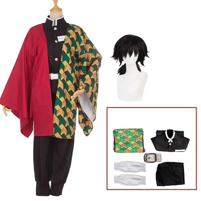 Anime Dämon Slayer Kimetsu Keine Yaiba Tomioka Giyuu Cosplay Kostüm Männer Kimono Uniform Halloween Karneval Party Kostüme