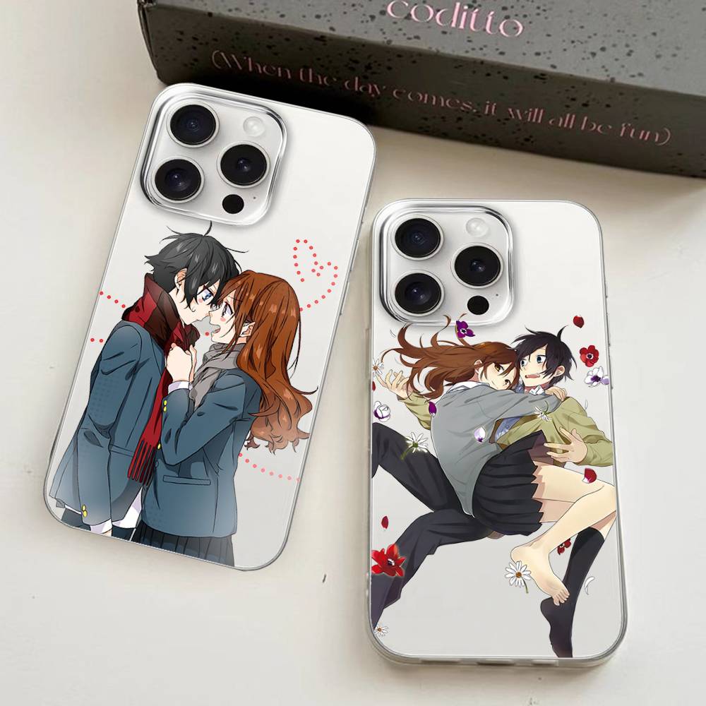 Cute Anime Horimiya Phone Case For IPhone 17 16 15 14 Plus 13 12 11 Pro Max Phone Back Cover Transparen