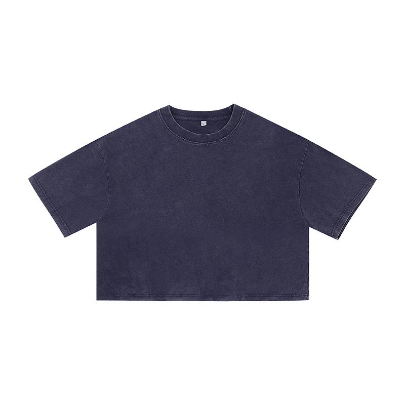 Trendy Loose-Fit Crop Top for Plus-Size - Short-Sleeved Sports T-Shirt