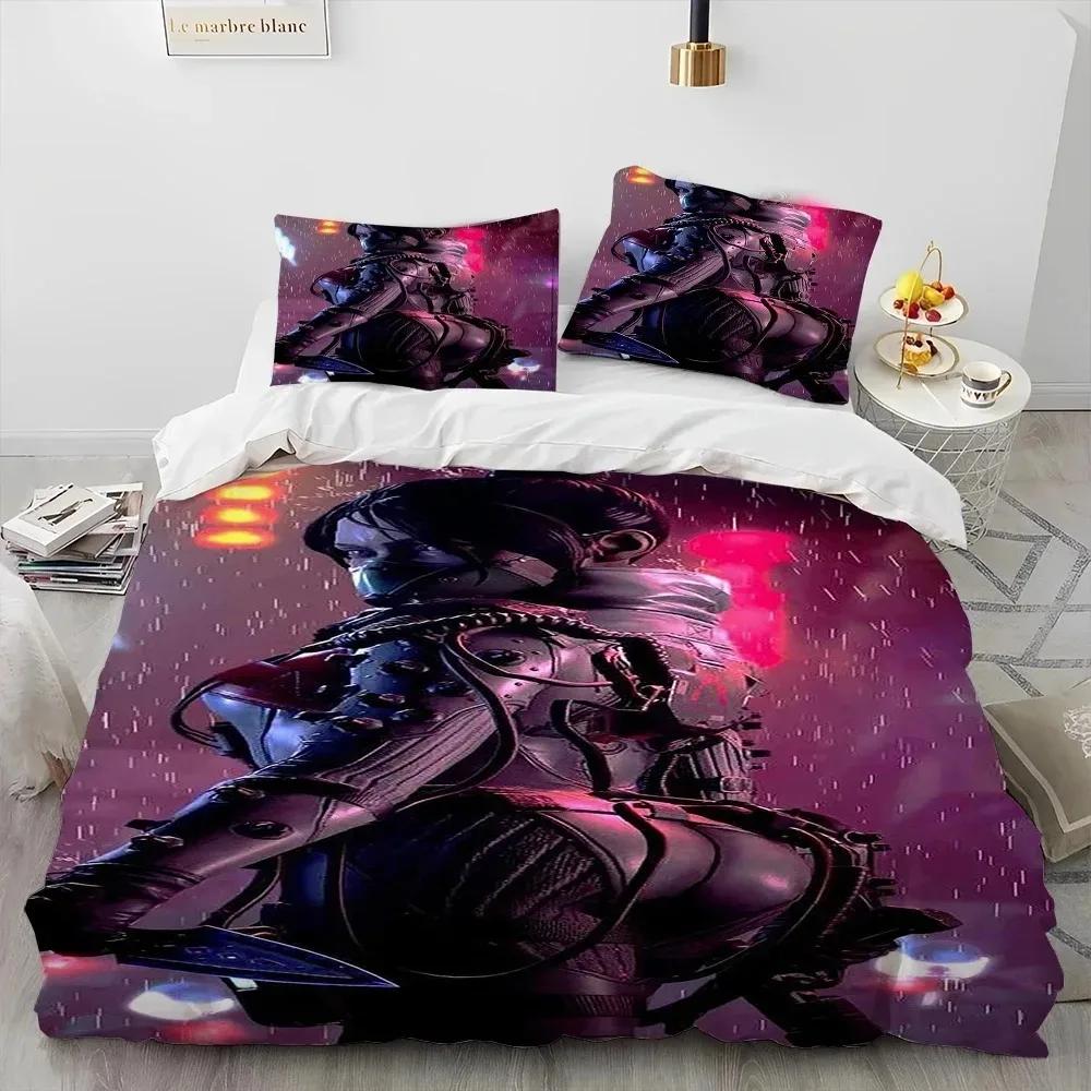 A-Apex Legends Game Gamer Cartoon Dekbed Beddengoed Set Dekbedovertrek Bed Set Dekbedovertrek Kussensloopking Queen Size Beddengoed Set