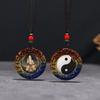 Taishang Laojun Colored Glaze Bagua Pendant