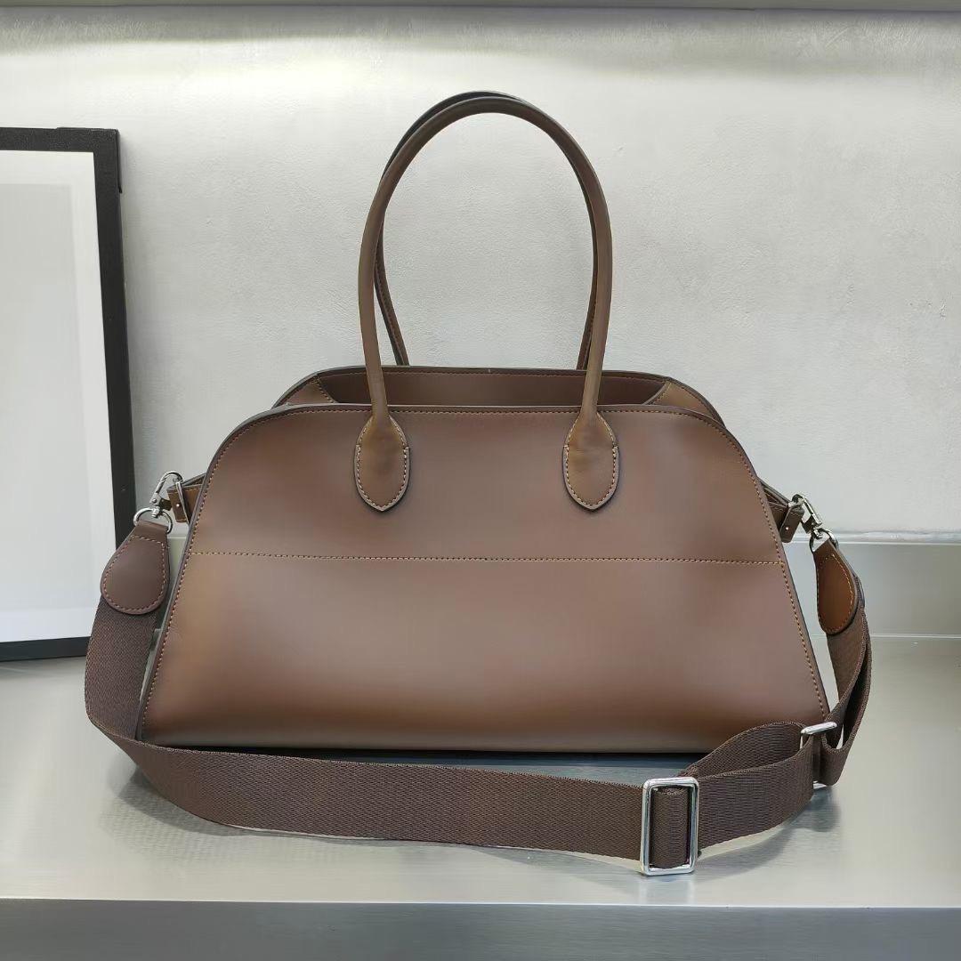 

Сумка из коровьей кожи, новая, большая вместительная сумка с широким плечевым ремнем, сумка через плечо для поездок на работу 42x23x22cm