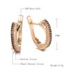 ZAKOL Trendy Crystal Earrings For Women Black And White Zircon Fashion Champagne Gold Color Earrings Wedding Zircon Gifts