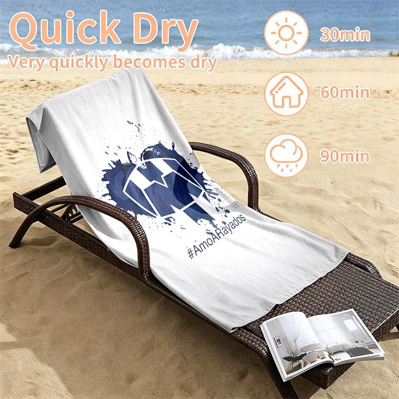 Club de Futboll Monterrey ICON Beach towels also serve as bath towels summer essential a musthave for the outdoors the beach and the pool