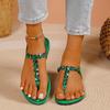 Fashion Women's Sandals Fashionable Flat Soft Comfortable Sandals Summer Elastic Strap Casual Slide Shoes Women Sandalias De Mujer