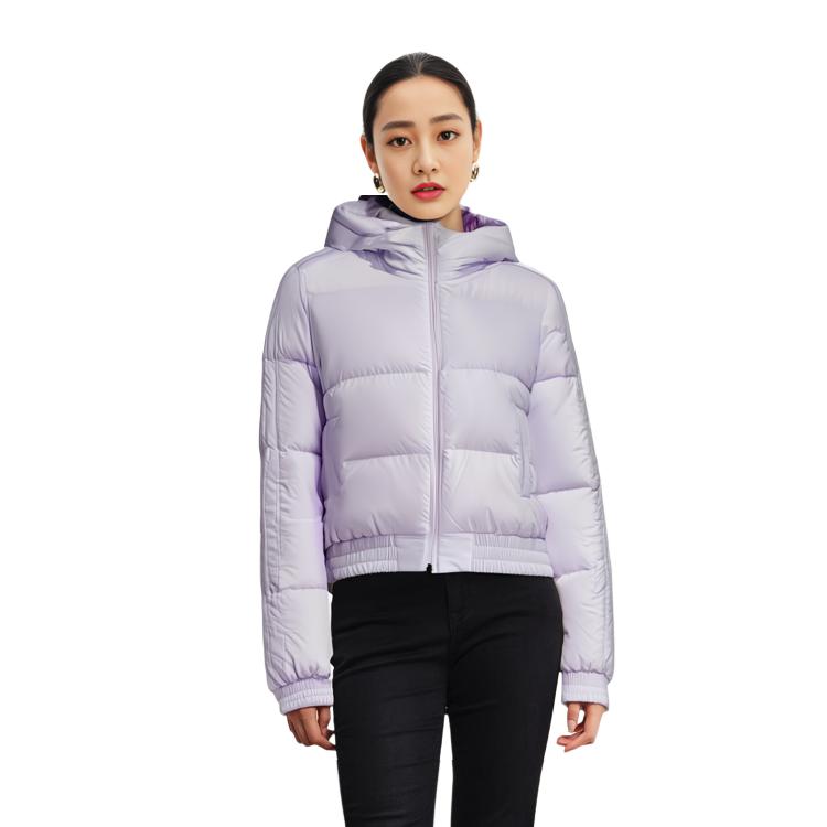 Adidas Neo Outdoor Warm Windproof Casual Sports Down Jacket Winter Women Jacket Purple GJ8825