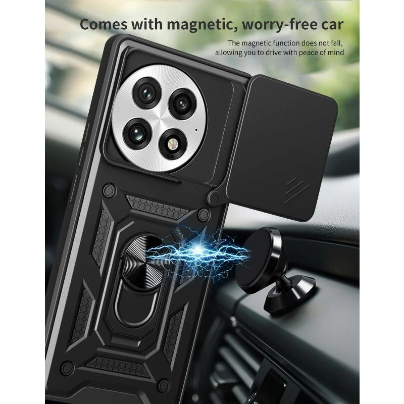 Camera protect case for OnePlus 13 OnePlus13 1 + 13 Armor Hybrid Metal Ring Holder Back Cover