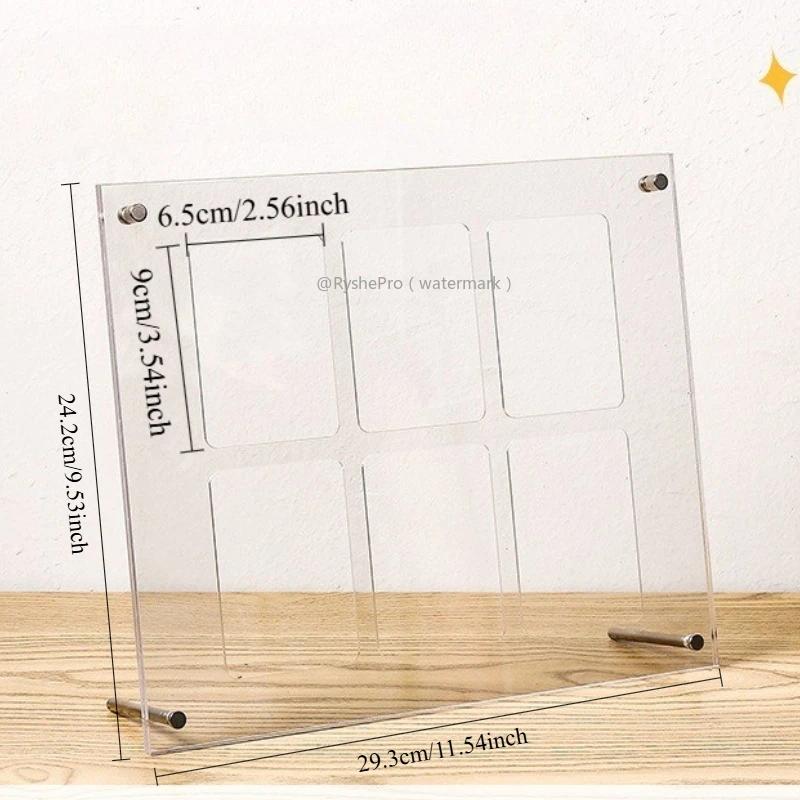 Transparent Acrylic Trading Cards Display Baseball Cards Display Frame Collectibles Sport & Stands Cards Display Wall with Screw