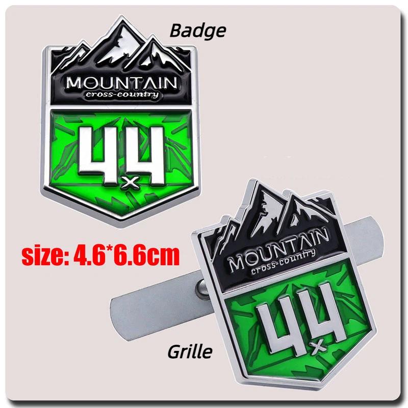 3D Metal 4X4 Mountain Cross Country Badge Auto 4WD Emblem Car Stickers Styling Decals Accessories