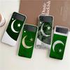 Pakistan Flag Phone Case For Samsung Galaxy Z Flip 3 4 5 Hard Folding Clear PC Bumper For Samsung Z Flip 6 Cover