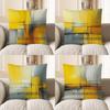 Home Decor Abstract Yellow Gray Geometric Pattern Pillow Pattern Cushion Cover Suitable For Sofa Bedroom Car Pillow Cover