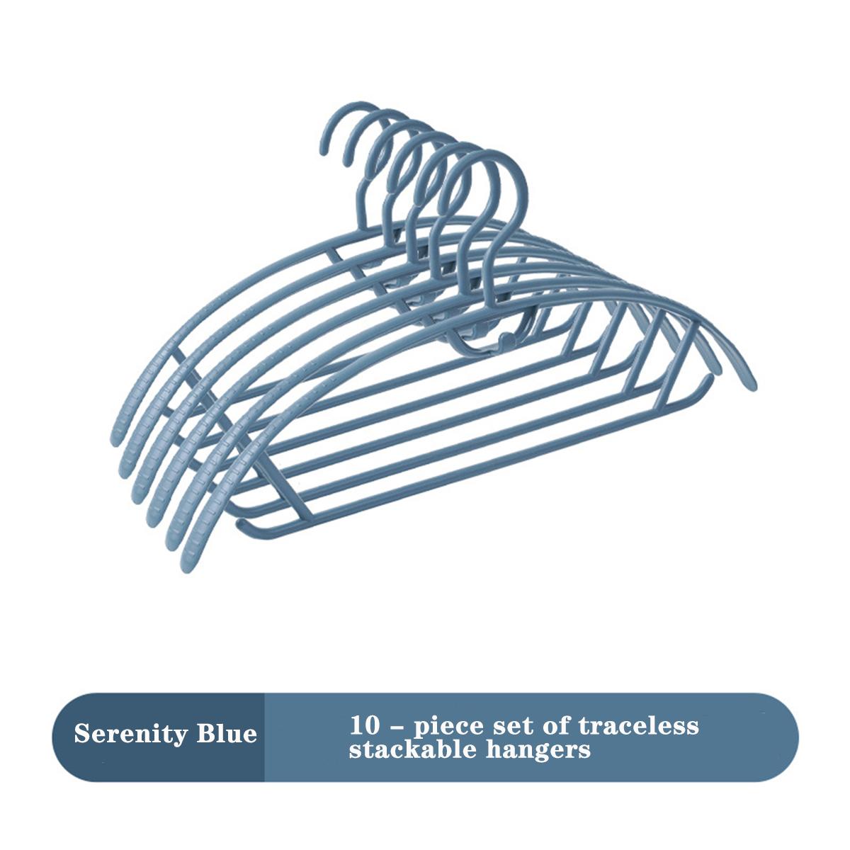 

10 шт. Нескользящие вешалки для одежды без следов, штабелируемые, экономящие место, для тяжелых пальто/свитеров – Идеально подходят для дома, путешествий, шкафа