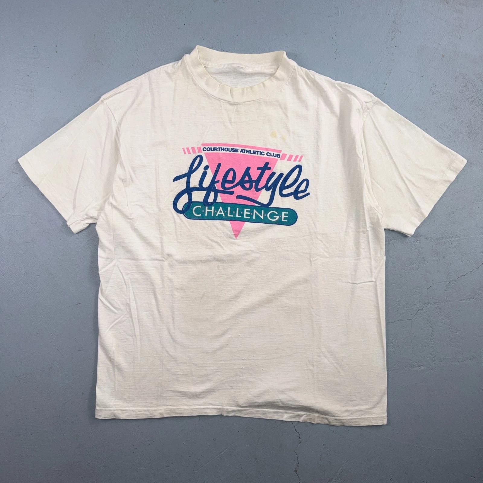 

Courthouse Athletic Life Style VTG Single Stitch T Shirt 90s PDX Gym Portland 3XL