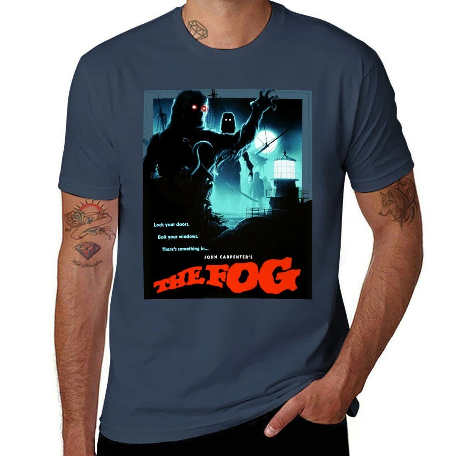 When The Fog Rolls In The Terror Begins Tshirt Regular Fit Plain Tee Shirt S