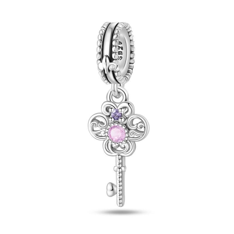 Genuine Copper Classical Lotus Butterfly Angel Cross Dragonfly Pink Purple Charm Bead Charms Bead Charms Compatible With Pandora Authentic Bracelets D
