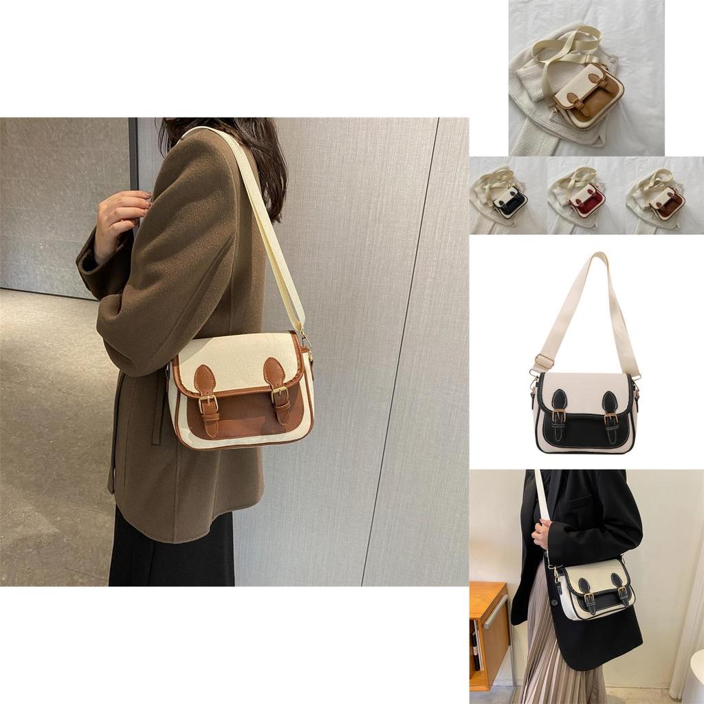 Stylish Pu Leather Crossbody Bag Trendy Street Style Medium Square Bag 2023