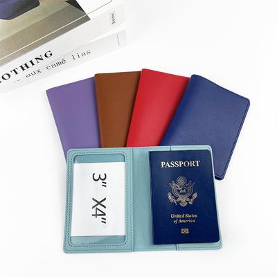 11-Farben dicker PU-Leder personalisierbarer LOGO-Reisepasshalter Reisepasshülle mit Papierkarte Gepäckanhänger Set