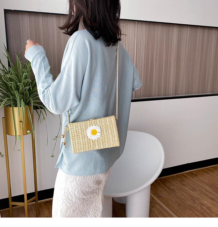 SCIONE Net Red Small Bag 2020 Women Messenger Bag Straw Woven Bag Small Square Bag Shoulder Bag