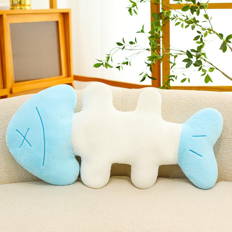 Furniture Decor Plush Bone Shape Sofa Pillow With Soft Filling For Living Room Lounge