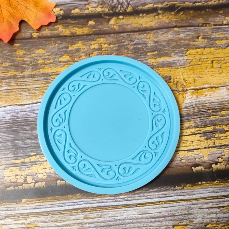 Multifunctional Coaster Silicone Mold Vintage Flower Mats Silicone Mold Ornament Gift for DIY Epoxy Making Cups Crafts