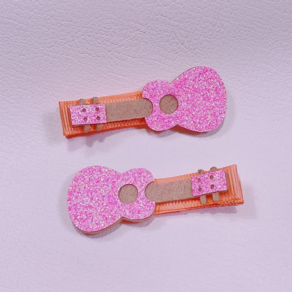 Children's Glitter Animal Hair Accessories: Bunny, Butterfly, Guitar, Puppy BB Clips