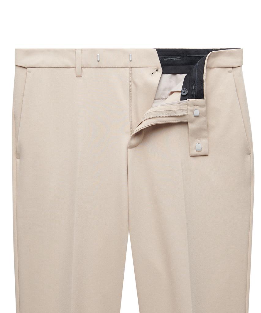 MUSINSA STANDARD Lightweight Tapered Hidden Elastic Waist Length Slacks [Beige]