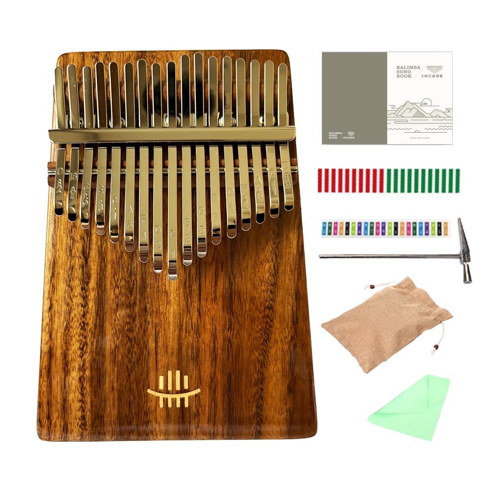 

Hluru 21 Key Acacia Kalimba Box Professional 17 Key Resonator Thumb Piano Finger Piano Rosewood Mbira for Beginner