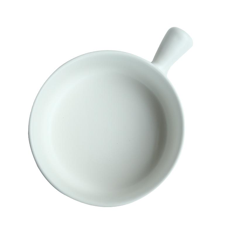 Rice Bowl Nordic Wind Belt Handle Baking  Pasta Plate Simple Home Tableware Soup  Salad  Kitchen Supplies