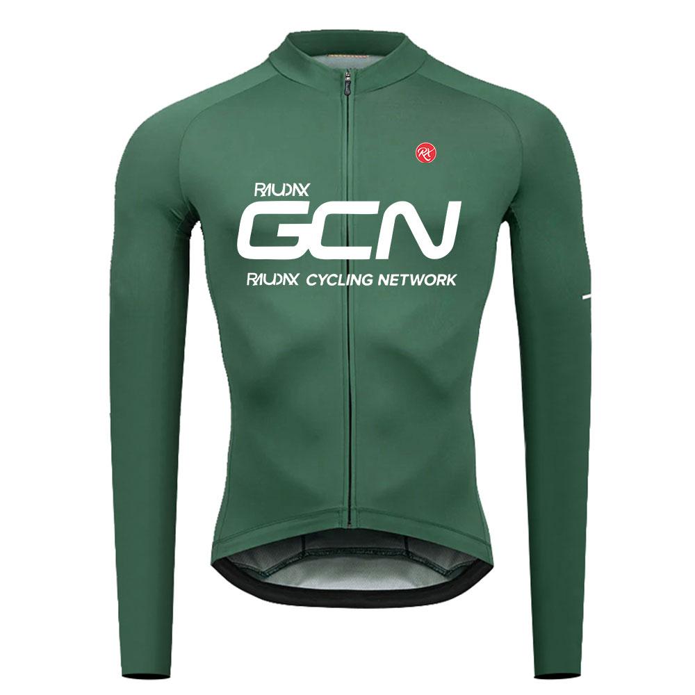 Raudax GCN Man's Long Sleeves Cycling Jersey Sets Mountain Bike Cycling Wear Road Bike Cycling Sportswear Ropa Ciclismo Maillot