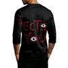 Men's Casual Halloween Graphic Crew Neck T Shirt Three Quarter Sleeve Top Lightweight Comfortable Fit