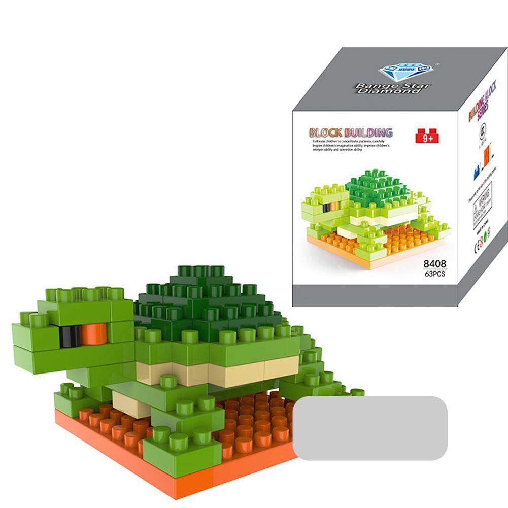 Mini Cartoon Building Blocks Cute Shape DIY Puzzle Toy with Bright Color for Kids