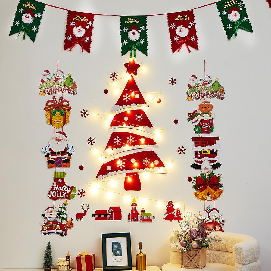 Old Man Snowman Wooden Ladder & Letter Sign Christmas Tree Ornaments for Door & Window Decorations