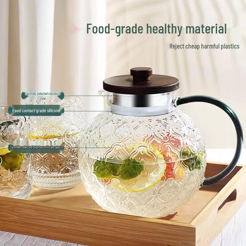 Heat-Resistant Glass Teapot & Cold Water Pitcher