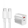 20W Dual-Port PD Fast Charger for Huawei & Apple - Type-C A+C Plug