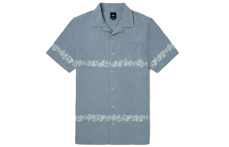 Vans Shirts Men s Blue Lapel Moderate Shirt VN0A5E6JLKZ S
