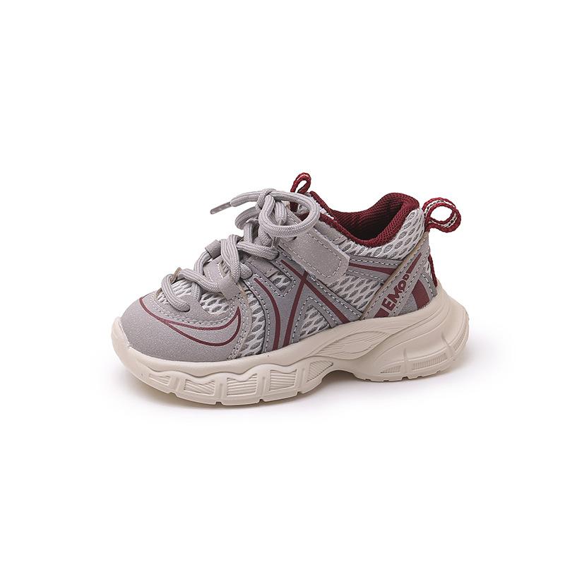 

Детская спортивная обувь Весна Новая Легкая Повседневная Мягкая подошва Универсальная Пара Сетчатой обуви Папины туфли Студенты Мужские и Женские 22 красный