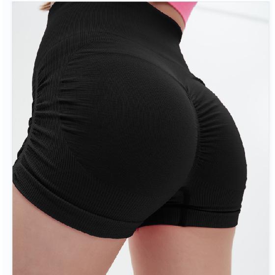 Fitness Shorts For Women With Peach Buttocks And A Wrinkled Three Part Yoga Pants. Hip Lifting Exercise Shorts For Women