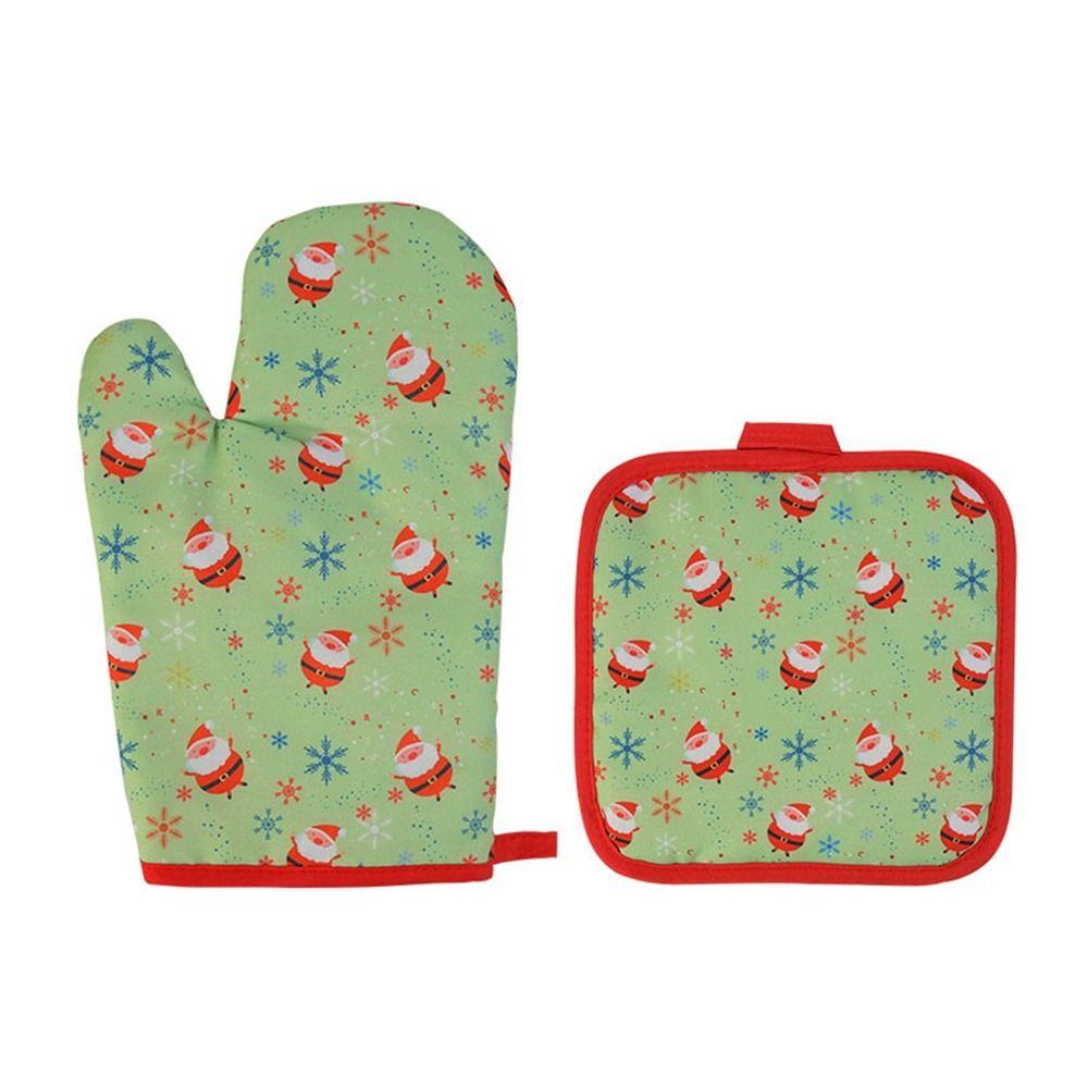 

Microwave Kitchen Mat For Home Baking Kitchen Tools Christmas Gloves Oven Mitts New Year Gifts B