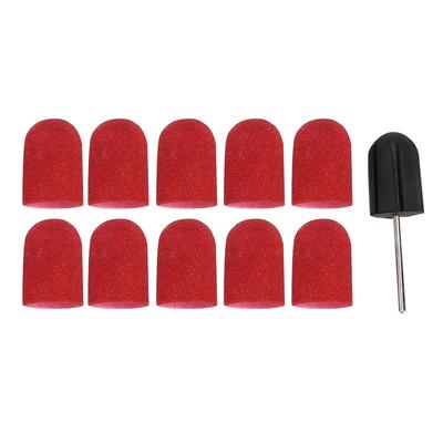 Nagelkunst Schleifband Nagelpolieren Schleifkopf Schleifringkappe 16 x 25mm (rot)
