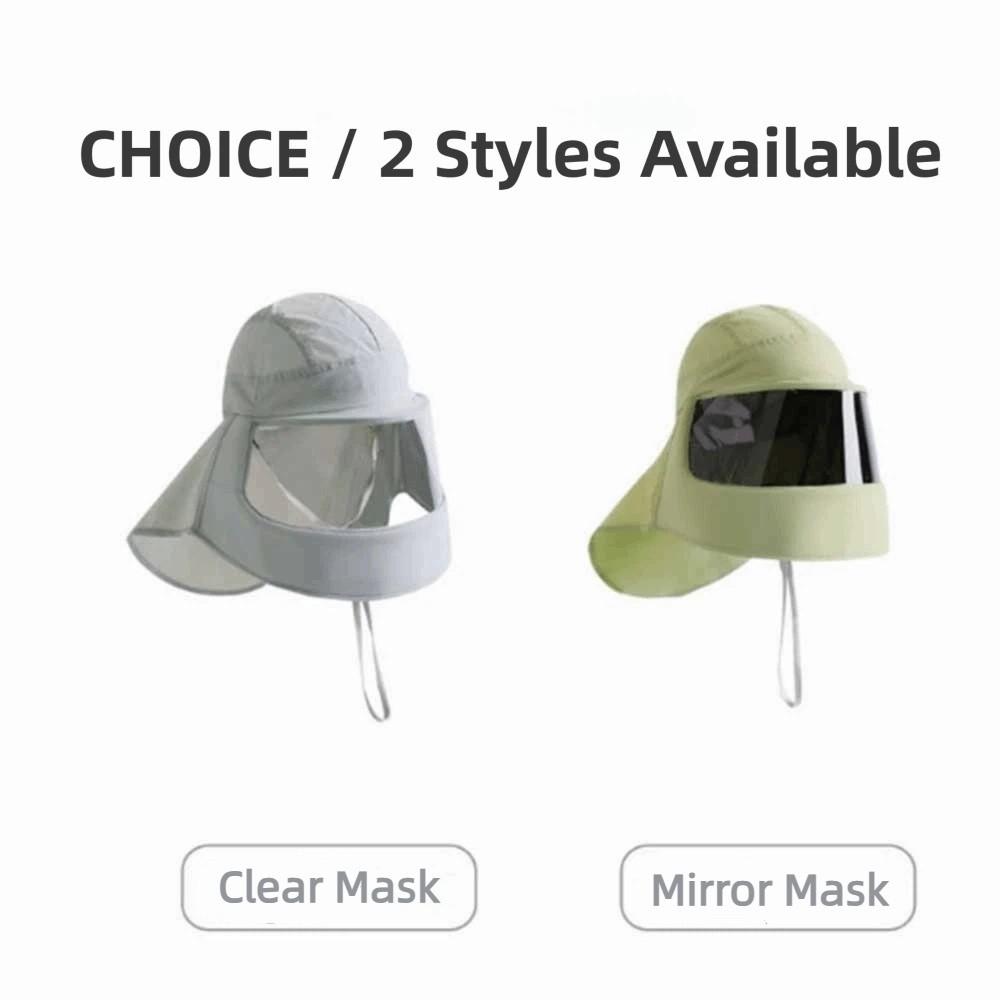 Breathable Sun Protection Mask Mirror/Clear Mask Face Mask Sun Hat Sunscreen Mask  Summer