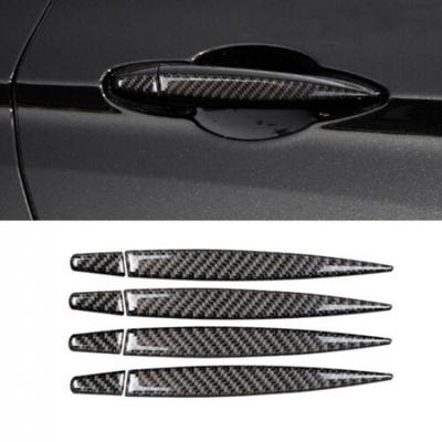 8pcs Car Door Handle Trim Cover  Carbon Fiber Exterior For BMW X5 F15 2014-2018,