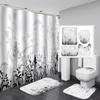 Plant Series Punch-Free Bathroom Shower Curtain