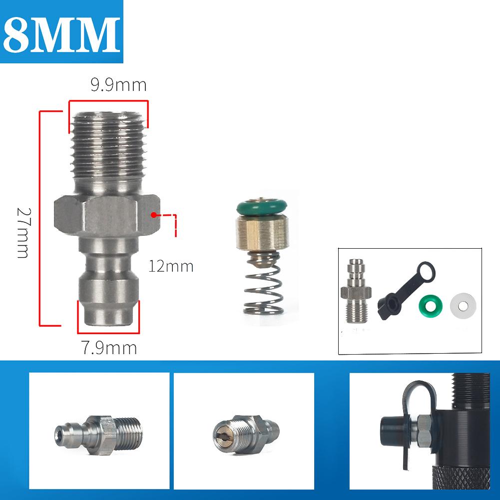 1PC Quick Connector Stainless Steel Male  Valve Quick Connector Filling Nozzle Air Hose Fitting