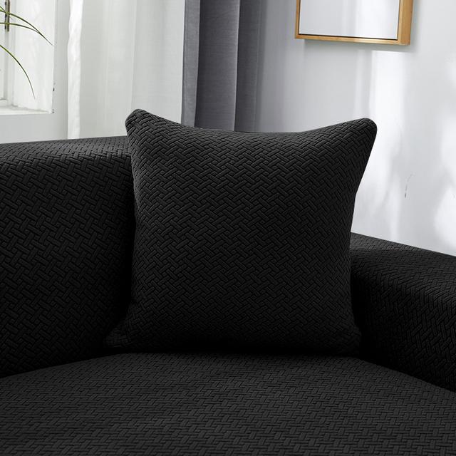 Jacquard Knitte Twill Throw Pillow Cover Gentle Solid Decorative Square Cushion Case Used For Sofa Furniture Bedroom Home 45x45cm Cozy Pillowcase