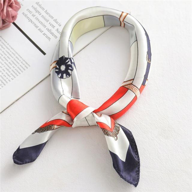 Luxury Brand 2020 Women Small Silk Scarves Square Lady Hair Neck Scarf Wrap Office Handkerchief Foulard 50 *50cm Shawls