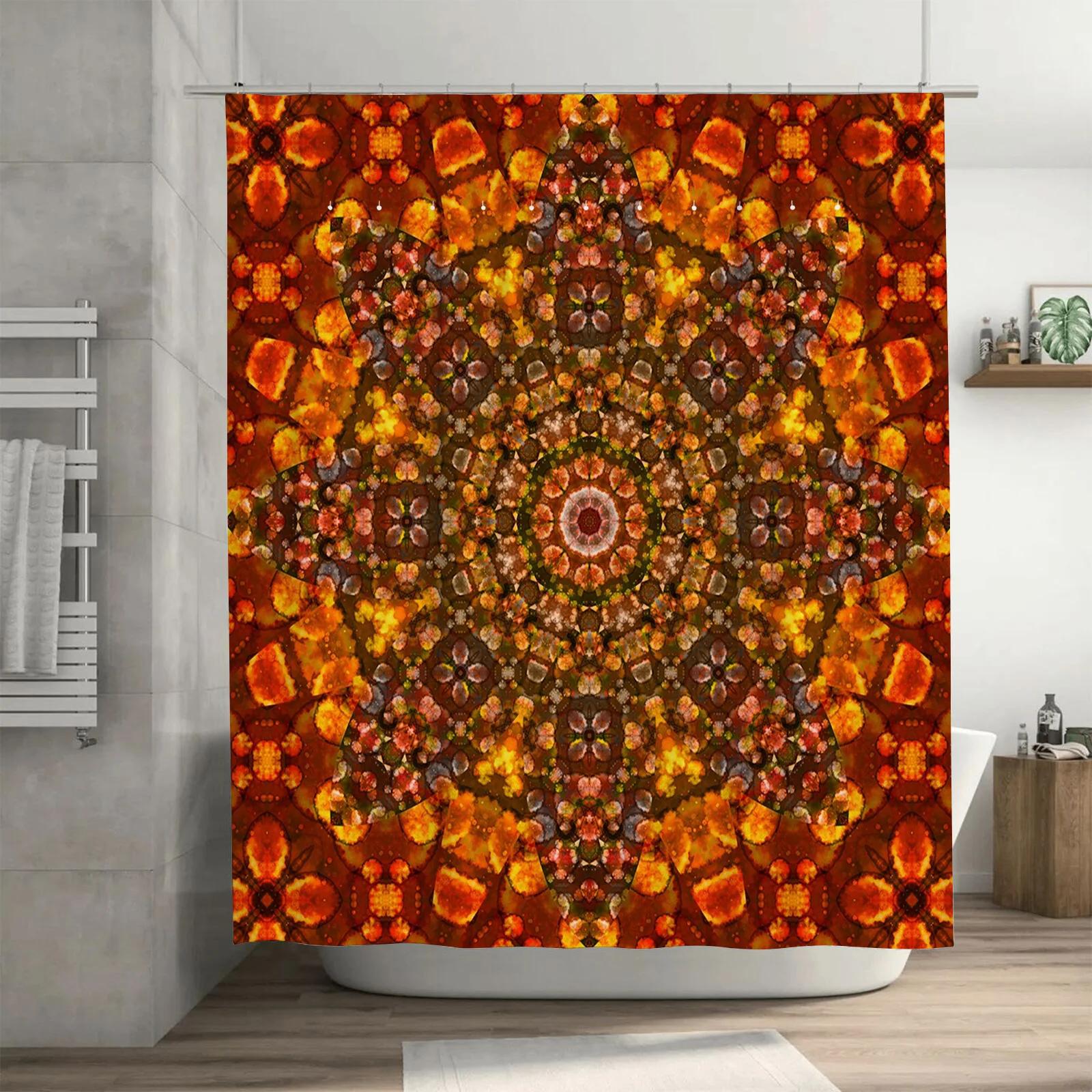 

Kaleidoscope Shower Curtain Floral Print Design For Bathroom Decor W60H190(CM)-1 Pcs