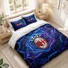 Bedding Set 1 Duvet Cover 2 Pillowcases AC Milan Print Bedroom Home Decoration