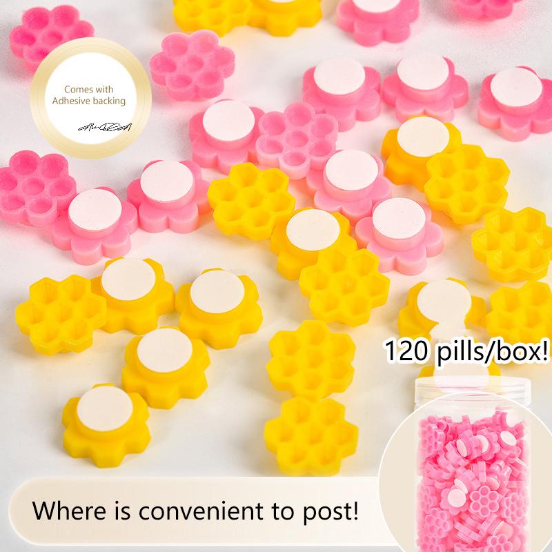 Self-Adhesive Eyelash Extension Glue Cups, Delay Cup, Grafting Eyelash Makeup Tool, Tattoo, Pigment Cups, 120Pcs