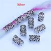 5pcs/bag Silver Metal Hair Rings Braid Dreadlocks Bead Hair Cuffs Dread Tube Charm Dreadlock for DIY Hair Accessaries
