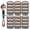 Old-Fashioned 5-Blade Men's Razor with Holder for Cross-Border E-Commerce